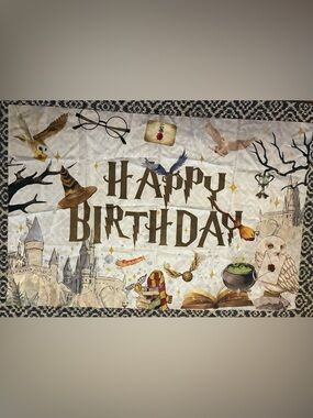 Harry Potter Themed  "Happy Birthday" Banner